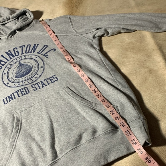 Mens WASHINGTON D.C. United States Nations Capital Gray HOODIE Sweatshirt - Picture 8 of 14